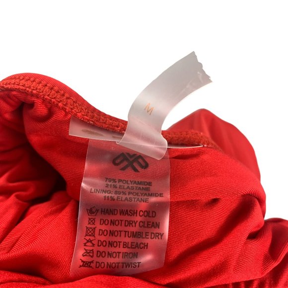 Women's Pilyq Victoria One Piece Cut Out Open Back Swimsuit in Red Coral Size M - Picture 6 of 12